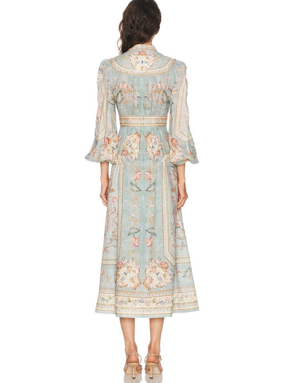 Zimmermann Roselight floral linen midi dress - Picture 3 of 16